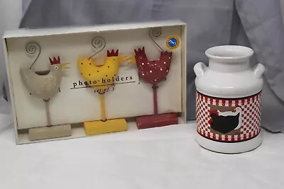 Rooster Chicken Farmhouse Decor Lot Of 2 Vintage Very Good Condition • $39