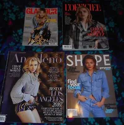 Chloe Grace Moretz - Set Of 4 Magazines - Shape/angeleno/l'officiel/uk Glamour  • $75