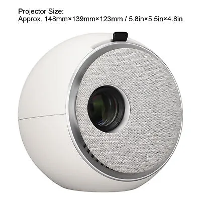 1080P HD Portable Mini Projector Home Theater WiFi White For Laptop Smartphone • £105.91