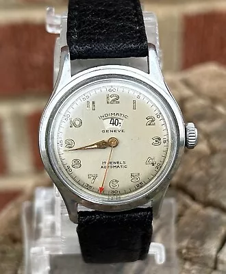 RARE VINTAGE 1950s Men's Geneve Indimatic Swiss Automatic 30mm Watch Works • $249.99