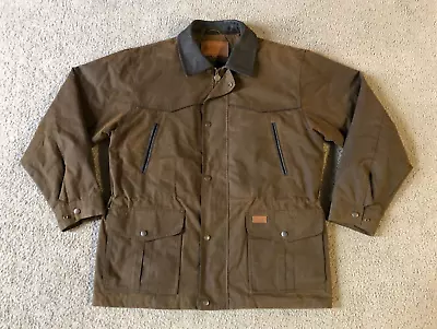 Outback Trading Company Men's Oilskin Waxed Cotton Fleece Lined Jacket - Large • $80