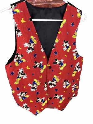 Vintage Mickey Mouse Disney Suit Vest XS/S Buckle Back 177 • $14.95