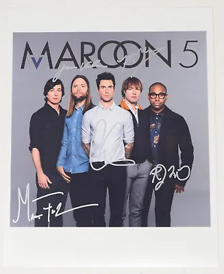 Maroon 5 Signed 5x Photo Adam Levine James Valentine PJ Morton Sam Farrar • $200