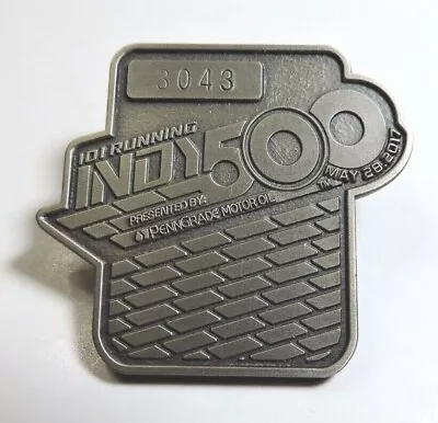 Indy 500 Silver Pit Badge 2017 • $34