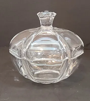 Vtg MIKASA Round Ribbed Crystal Candy / Trinket Bowl W Lid Germany Rare Find • $15