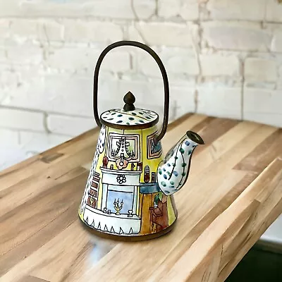 Empress Arts Miniature Enamel Teapot Coffee Pot With Lid 4.5” Living Room • $12.90