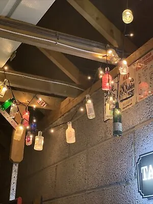 Unique Man Cave / Home Bar Miniture Alcohol Bottle Fairy Lights • £40