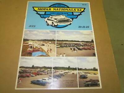 1984 Mopar Nationals Program Indy 500 Track 4th Annual • $8