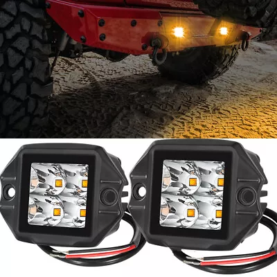 For EZGO TXT Golf Cart 94-13 3  Flush Mount LED Pods Amber Rear/Front Bumper 40W • $29.99