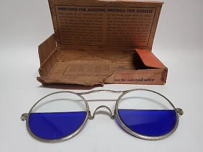 Rare Vintage WILLSON Safety Welding Blue Split Lenses • $73