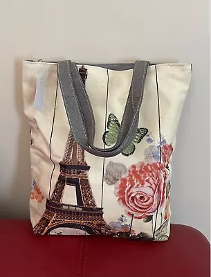 Handmade ToteShopping LibraryNappySwim Bag- Paris Town Eiffel Tower • $15