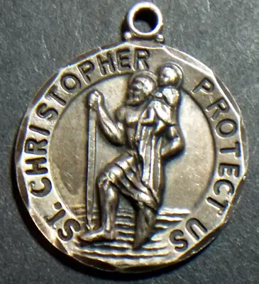 .925 St. Christopher Medal/Charm-Vintage-Make Offer • $12