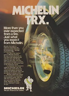 1982 Michelin TRX Tires - Michelin Man - More Than Expected - Print Ad Photo Art • $9.79