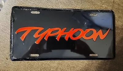 Vintage Typhoon  Black & Red Embossed License Plate  Nos • $18.95