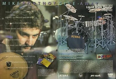 2000 2pg Print Ad Of Tama Starclassic Drums Sabian Cymbal Mike Portnoy Giveaway  • $9.99