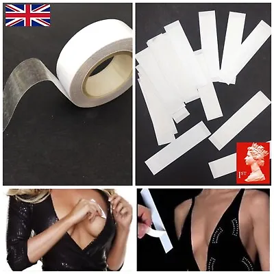 £3.89 • Buy Double Sided Clear Fashion Body Tape Toupee Breast Wig Lingerie Dress Boob Tit 