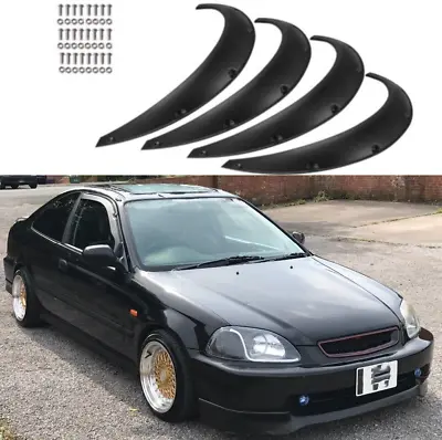 4X Car Fender Flares Wide Body Wheel Arches 4.5  For Honda Civic EJ EK EG • $69.18