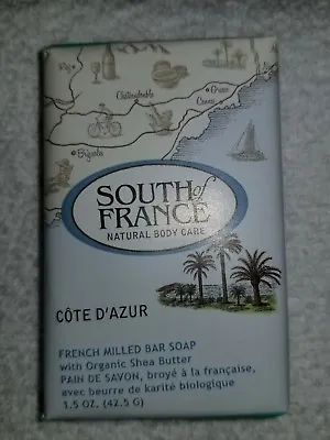South Of France COTE D'AZUR French Milled Bar Soap Organic Shea 1.5 Oz/42.5g New • $9.99