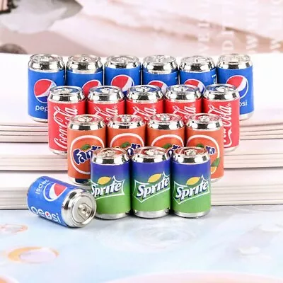 100PC Dollhouse Miniature 1:6 Scale Cola Pepsi Fanta Can Model Drink Canned Soda • $25.99