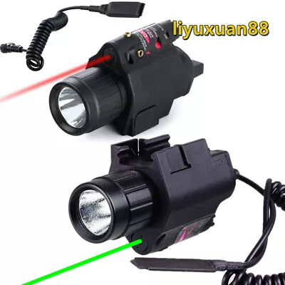 LED Flashlight Red/Green Laser Torch Combo Sight For 20mm Picatinny Rifle Scope  • $30.99