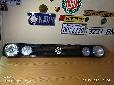 Vw Volkswagen Polo Mk1 Front Grill With Original Full Head And Fog Lights Hella • $400