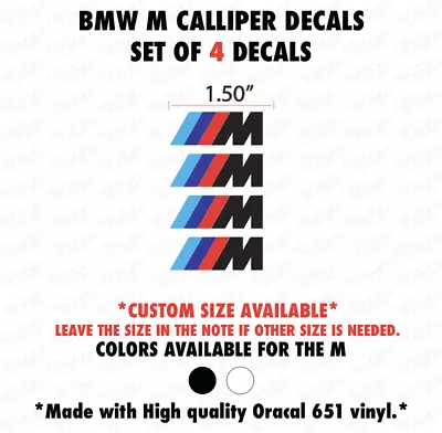 4x Calliper Decal High Temp Bmw M Power Stripes Colored • $12.99