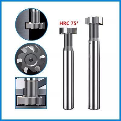 T-Slot Milling Cutter HRC75° Solid Carbide End Mill 6 Flutes Router Bit Ø16-32mm • $16.45