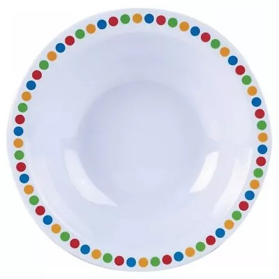 Genware Melamine 6  Bowl- Coloured Circles - Pack Of 17 Code: MEL6B-CC • £14