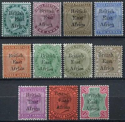 British East Africa 1895 India Overprints SG 49 - 60 (no 1r SG 59) CV £300 • £59.99