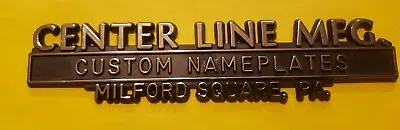 Center Line MFG.-Milford SquarePa- Plastic Dealer Emblem Car  Vintage SM1933 • $22.99