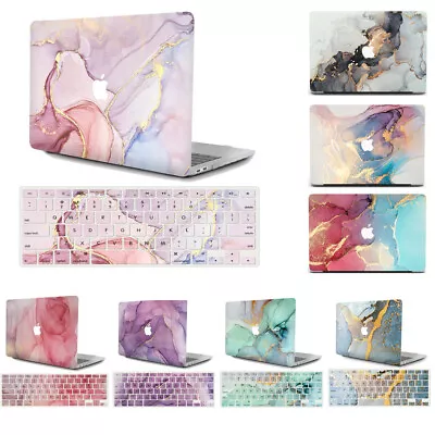 3in1 Marbled HardShell Case Keyboard Cover For MacBook Air 13 A1466 A2179 A2337 • $6.99