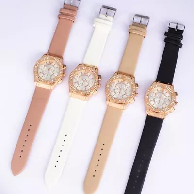 Leather Watch Band Quartz Wristwatches Alloy Retro Watch New Wristwatch  Women • $14.94