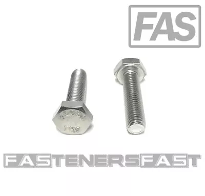 (25) 1/4-28x1 Stainless Steel Hex Cap Screws FT Hex Bolts (UNF) FINE THREAD • $11.15