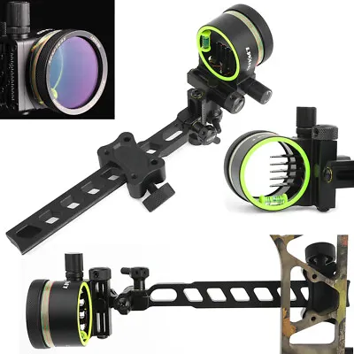 5 Pin Compound Bow Hunting Sight 4x 6x 8x Lens .019  Micro Adjust Archery Target • $82.05