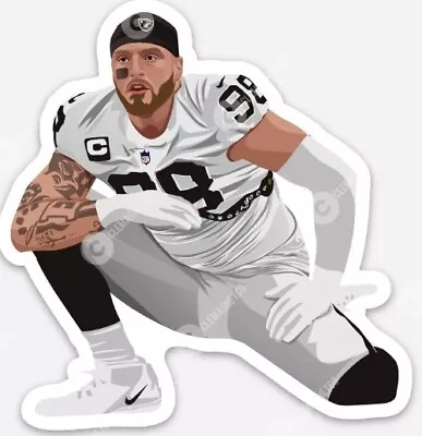 Maxx Crosby Las Vegas Raiders STICKER -  Former Oakland NFL Raiders • $5.49