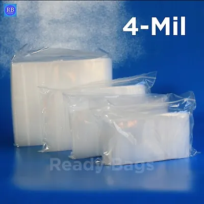 Assorted Clear Plastic Bags HEAVY-DUTY Reclosable 4Mil Thick Zipper Seal Baggies • $6.75