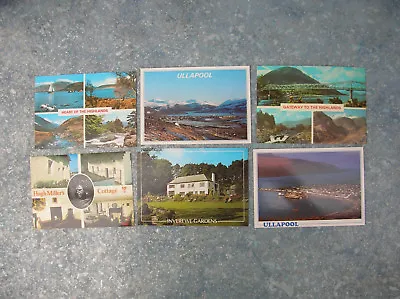 6 Old Scottish - Scotland Postcards – Ullapool Ballachulish Inverewe Etc. • £4.99