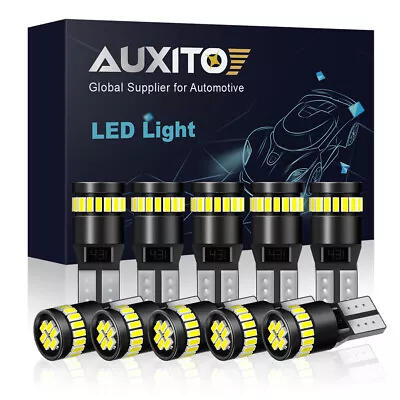 10X AUXITO T10 2825 194 168 Map Dome License Plate LED White Light Canbus Bulb • $14.24