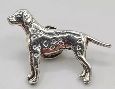 Vintage H&H Sterling Silver Dalmatian Dog Hat Pin 1.5 . Made In USA. • $49.99