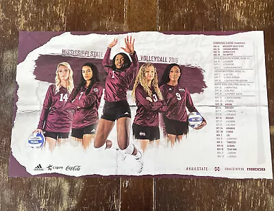 Mississippi State Bulldogs Volleyball 2018 Poster Schedule MSU Bulldogs Poster • $29.99