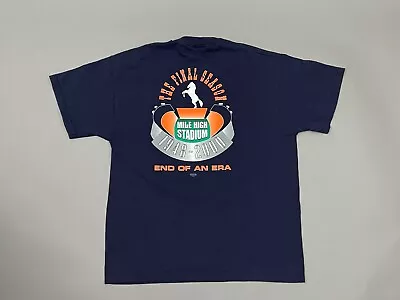 Vintage Denver Broncos End Of An Era Mile High Stadium T-Shirt Size Large • $29.99