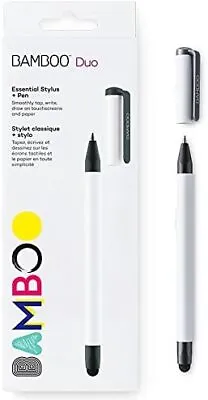 Wacom Stylus Touch Pen Bamboo Duo Stylus White Two Nibs • $30.34