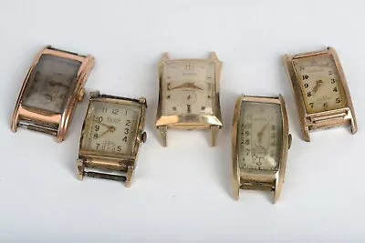 Vintage Waltham Elgin Gruen Central Watches (Lot Of 5) - Not Working • $15