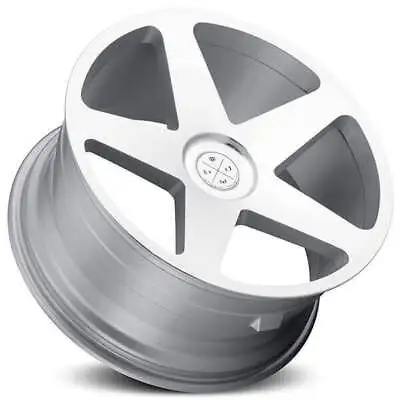 4ea 22  Staggered Blaque Diamond Wheels BD-15 Silver Machined Rims (S7) • $2379