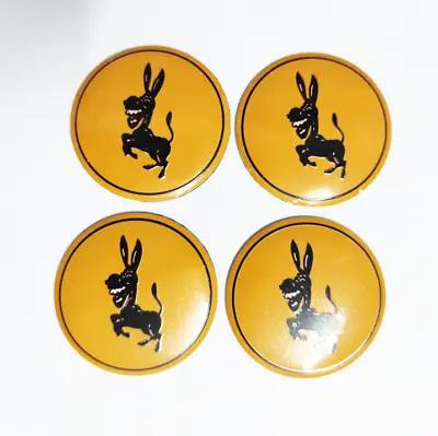$8.99 • Buy 4pcs 56mm Donkey Car Wheel Center Hub Caps Yellow Emblems Badges Stickers Decals