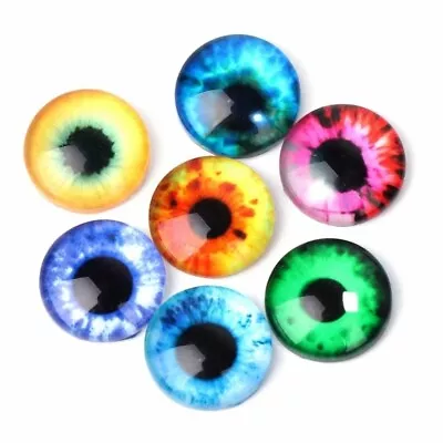 £2.95 • Buy 5 Different Pairs Glass Dolls Eyes 12mm DIY Handcraft Animal Accessories Craft