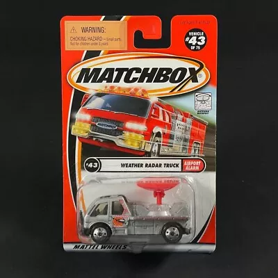 Matchbox Airport Alarm (2001) Weather Radar Truck Silver Toy #43/75 • $3.99