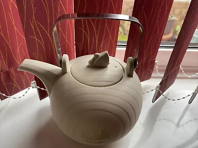 Vintage Teapot Beige Hornsea Pottery Concept Swan Lake Unique Martin Hunt Design • £40