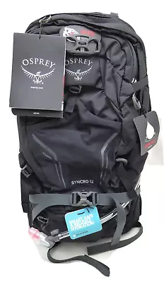 Osprey Syncro 12 Hydration Pack Black Front Stretch Mesh Pocket • $123.77
