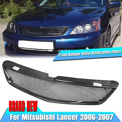 Carbon Fiber Car Front Bumper Grille Grill Cover For Mitsubishi Lancer 2006-2007 • $173.18